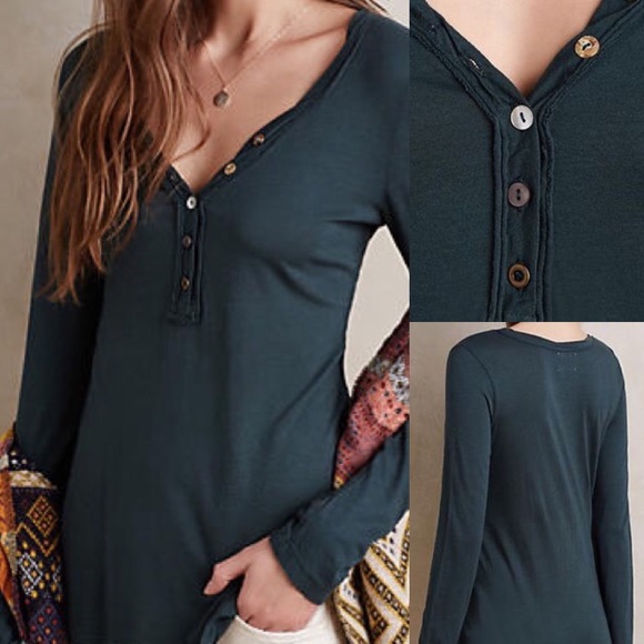 Anthropologie Tops - Anthropologie | T. La Navy Saba Henley XS
